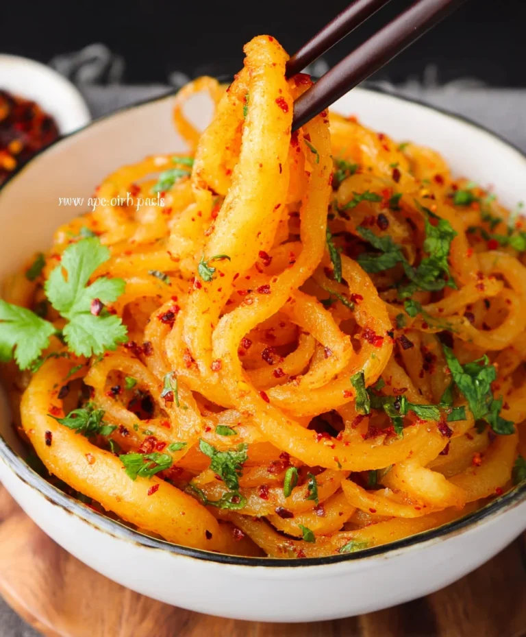 Spicy Potato Noodles-Quick & Easy Beef Recipe