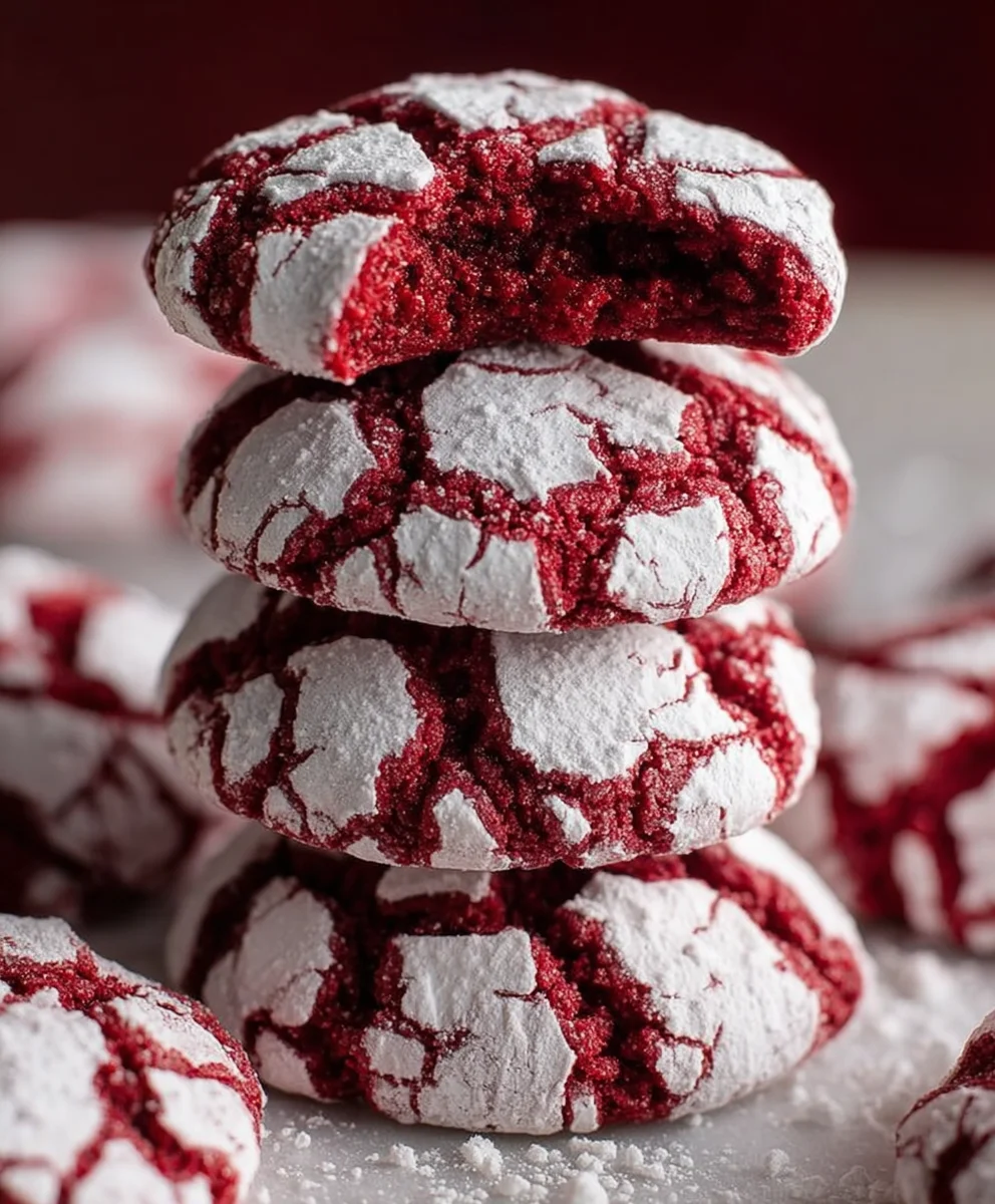 Easy Red Velvet Crinkle Cookies-Festive & Delicious