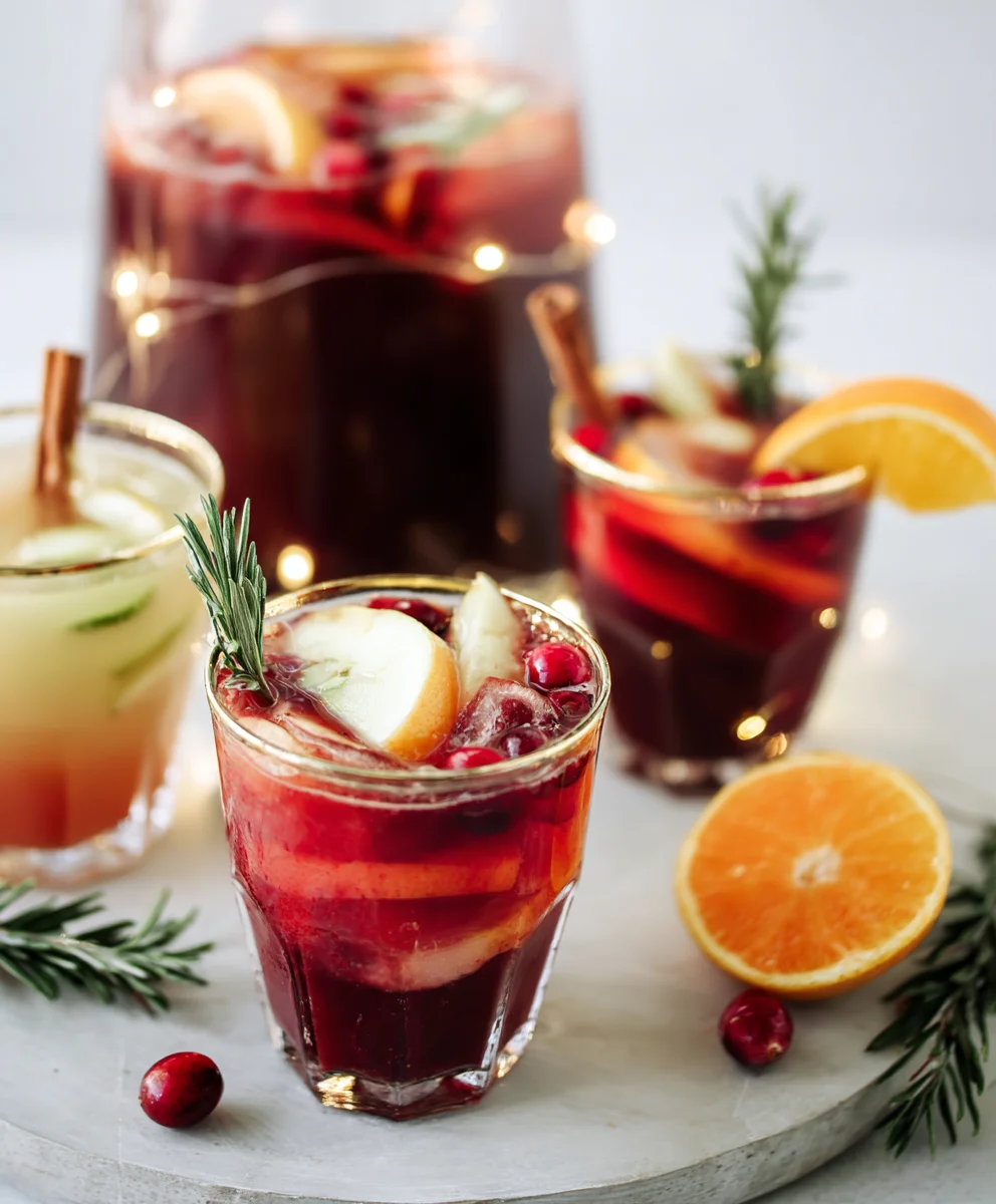 Festive Red Winter Non-Non-Non-Alcoholic Alternativeic Sangria Recipe