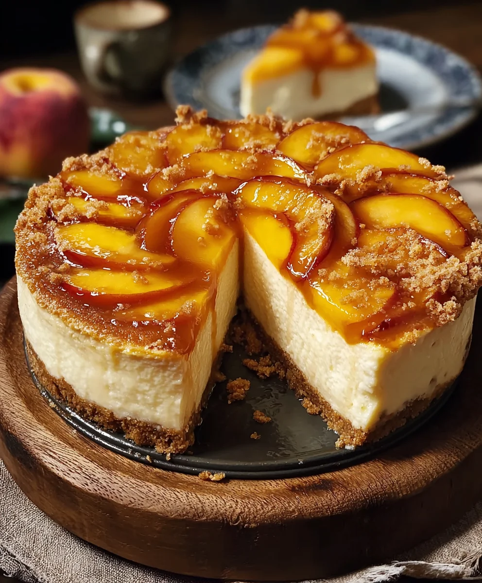 Peach Cobbler Cheesecake-Decadent Dessert Bliss