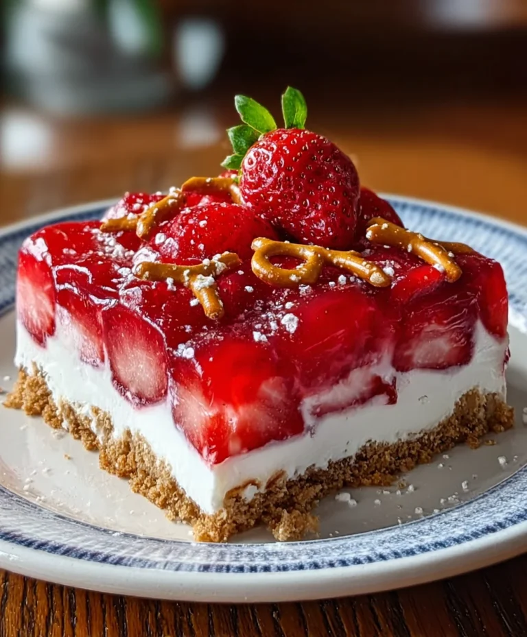 Strawberry Pretzel Salad- A Sweet & Salty Treat