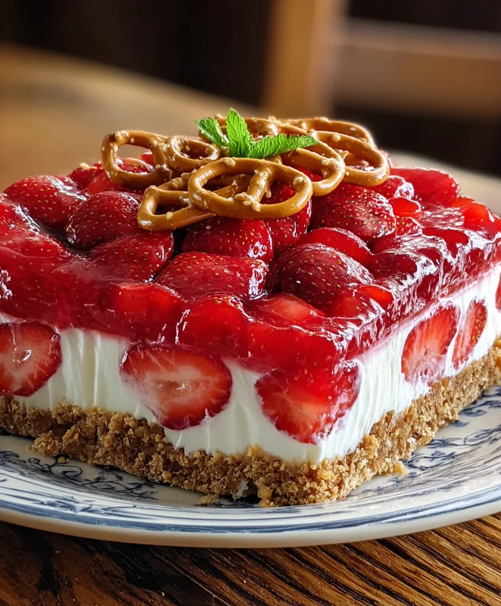 Strawberry Pretzel Salad- A Sweet & Salty Treat