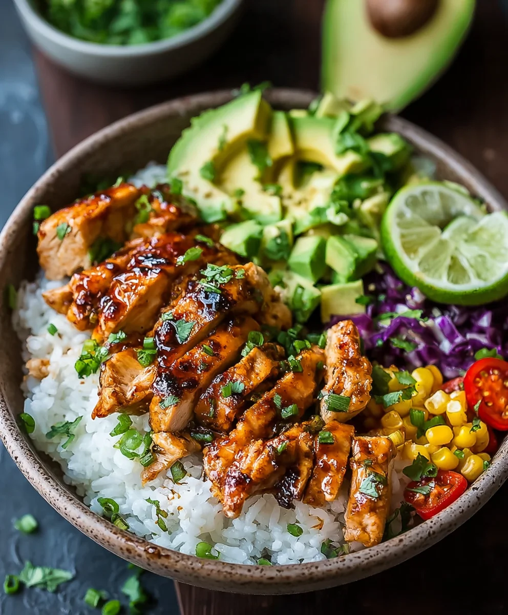 Honey Chipotle Chicken Bowls-Quick & Easy Recipe