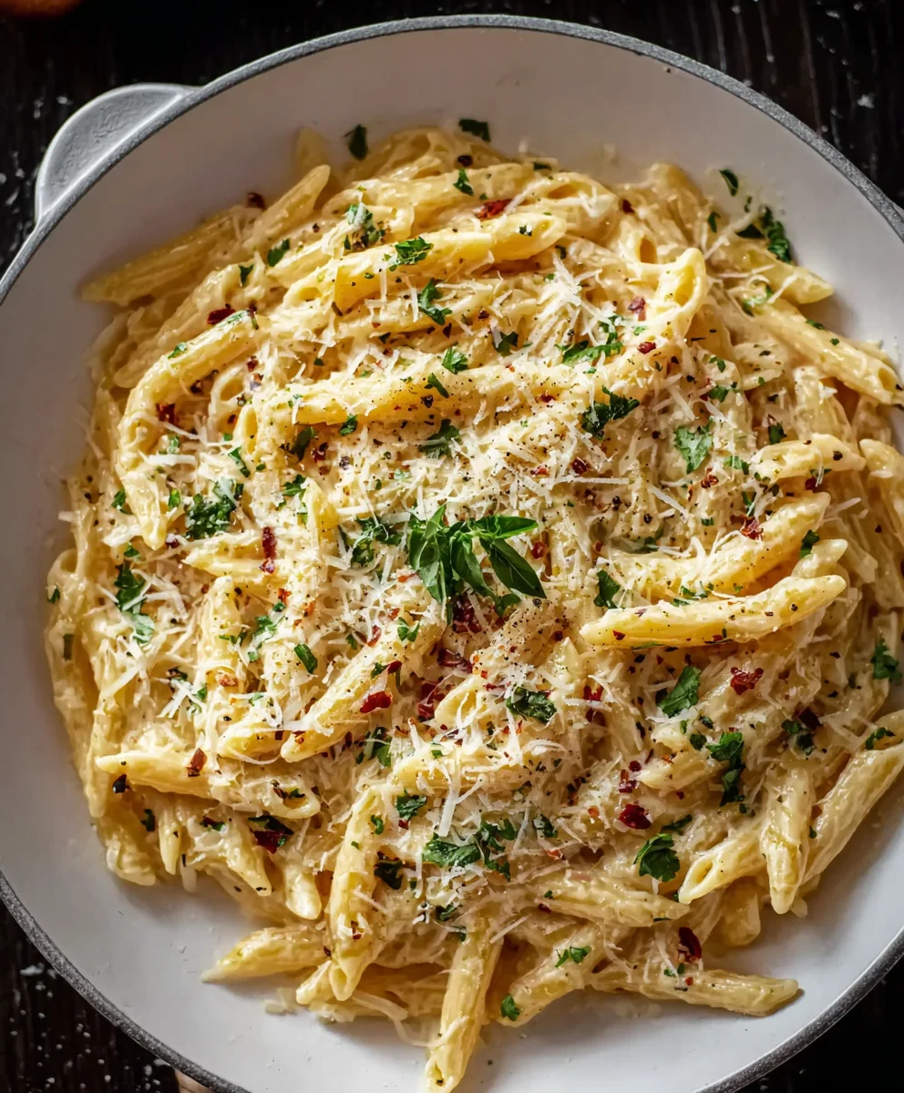Creamy Garlic Pasta Recipe-Quick Minute Meal