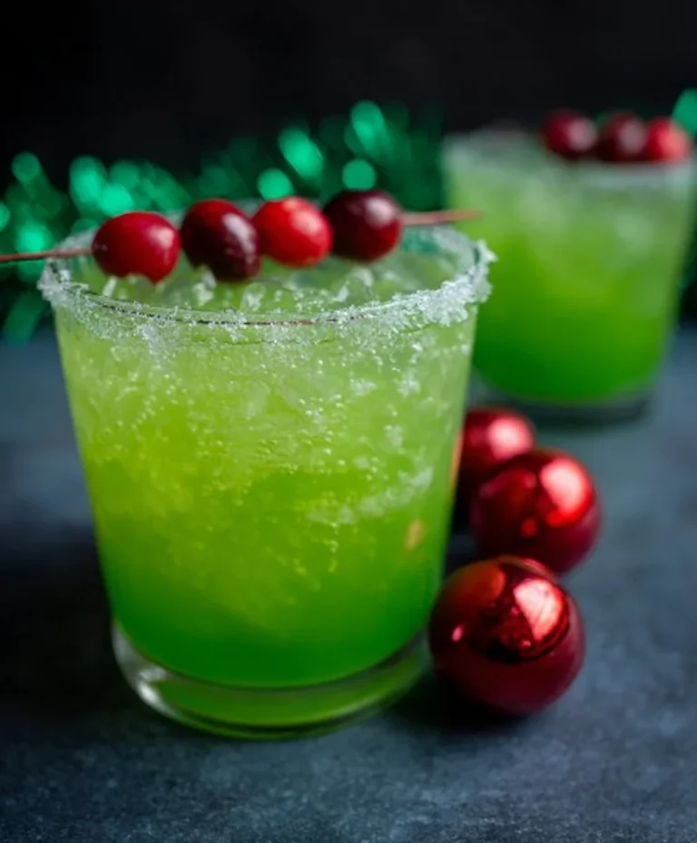 Grinch Cocktail-Festive Green Non-Non-Non-Alcoholic Alternativeic Drink Recipe