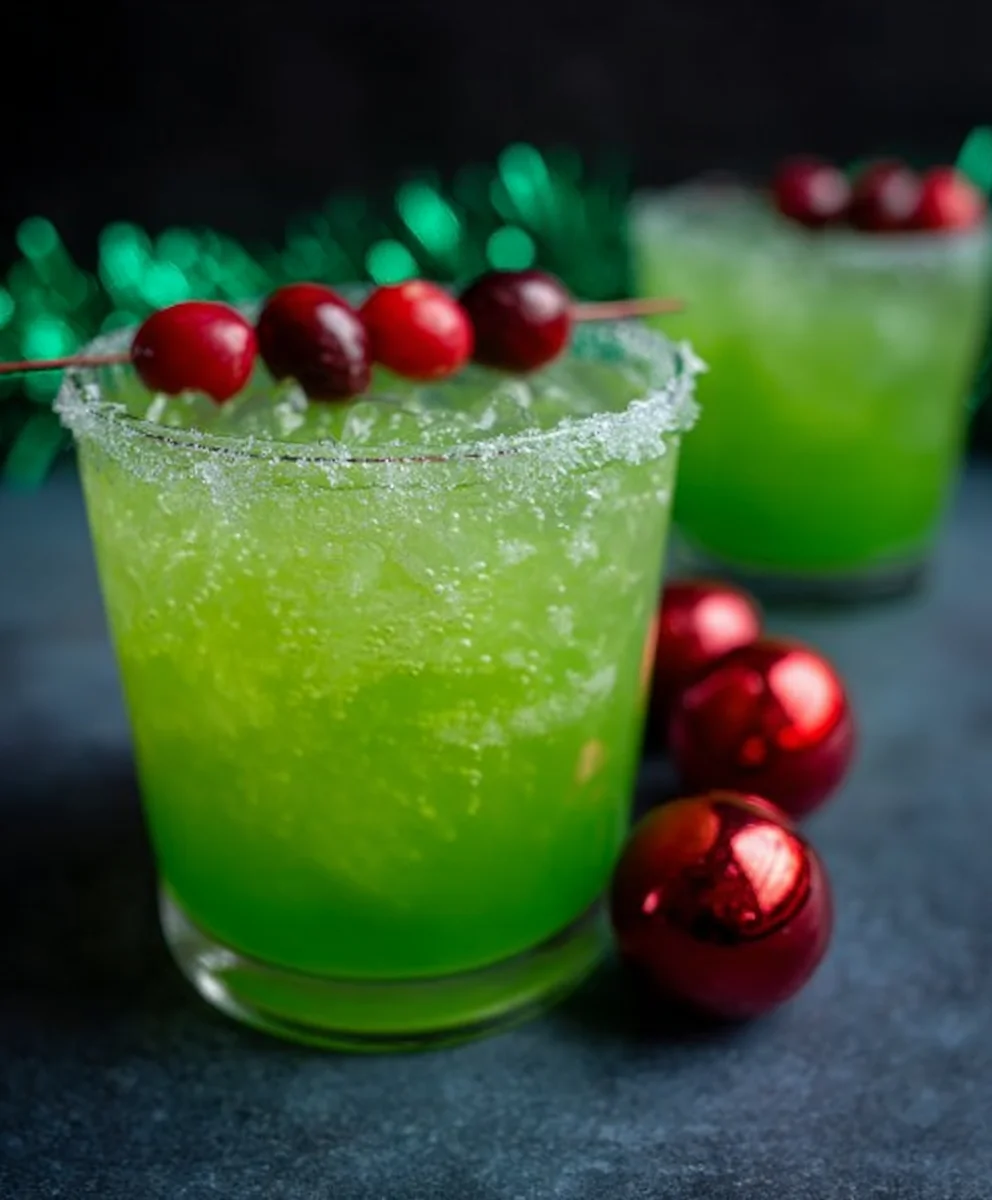 Grinch Cocktail-Festive Green Non-Non-Non-Alcoholic Alternativeic Drink Recipe