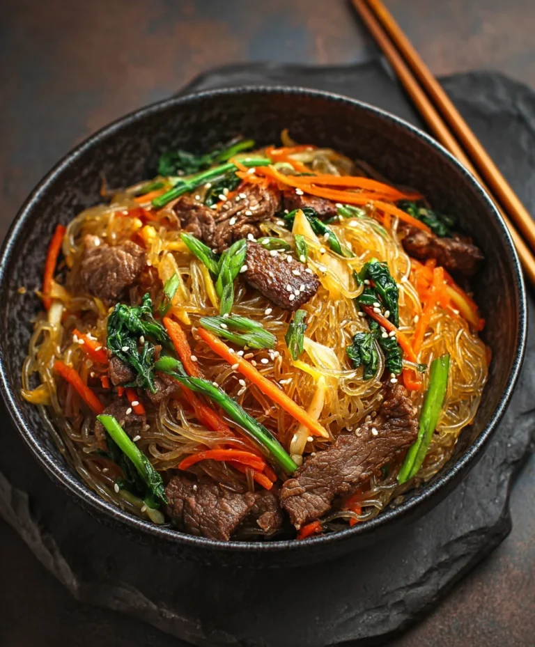 Authentic Korean Japchae Recipe- Easy Beef Noodles