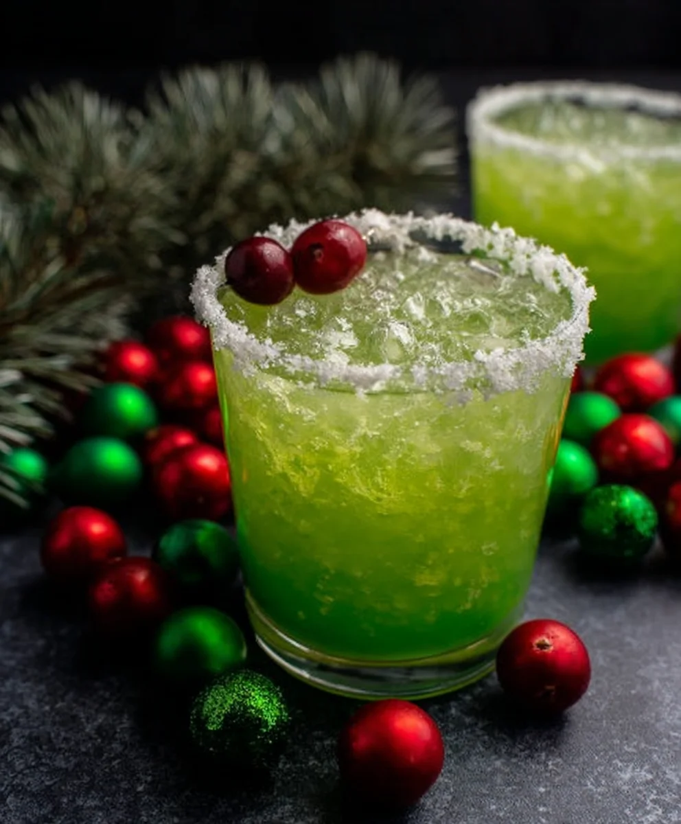 Grinch Cocktail-Festive Green Non-Non-Non-Alcoholic Alternativeic Drink Recipe