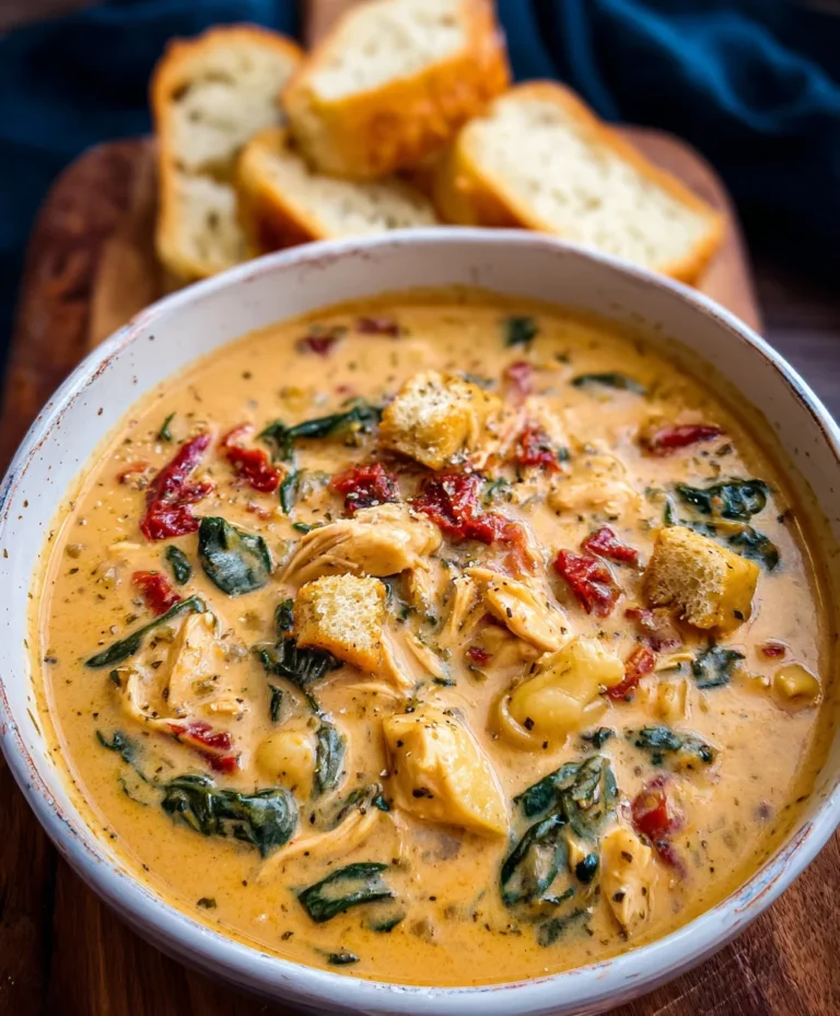 Creamy Tuscan Chicken Soup-Marry Me Comfort