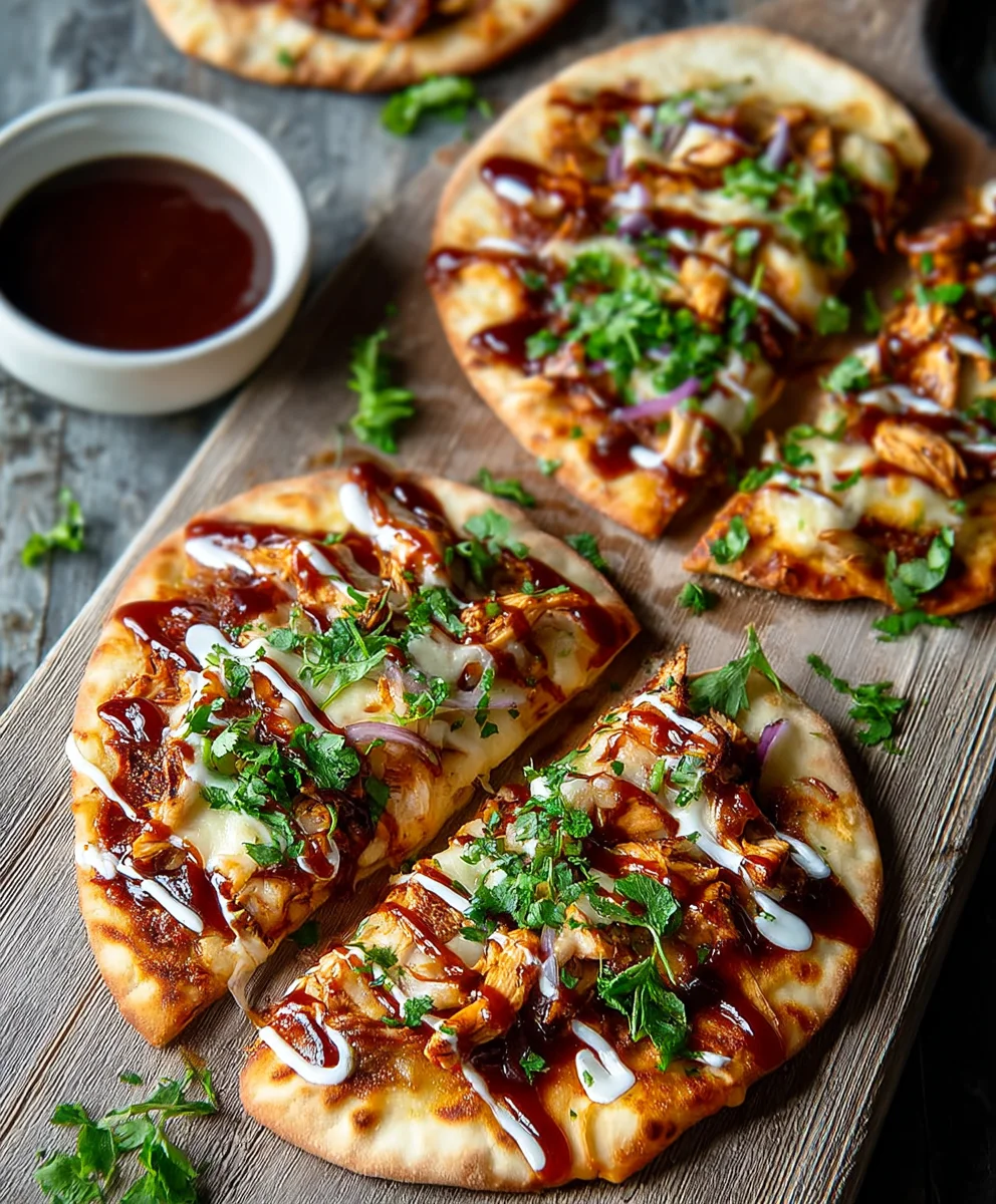 Easy BBQ Chicken Naan Pizza Recipe-Quick & Delicious Meal