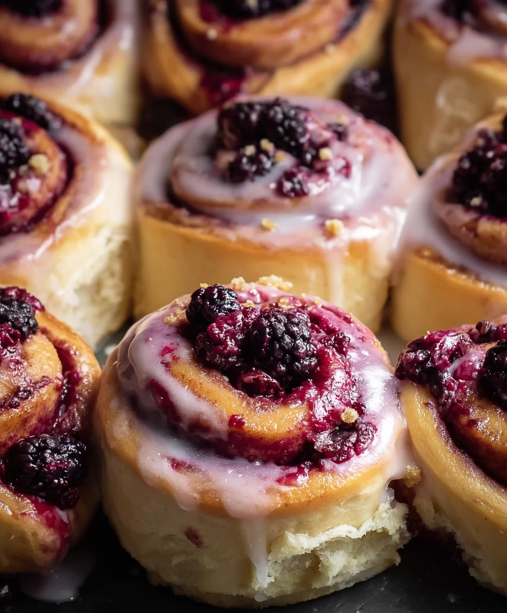 Soft Gooey Blackberry Raspberry Sweet Rolls Recipe