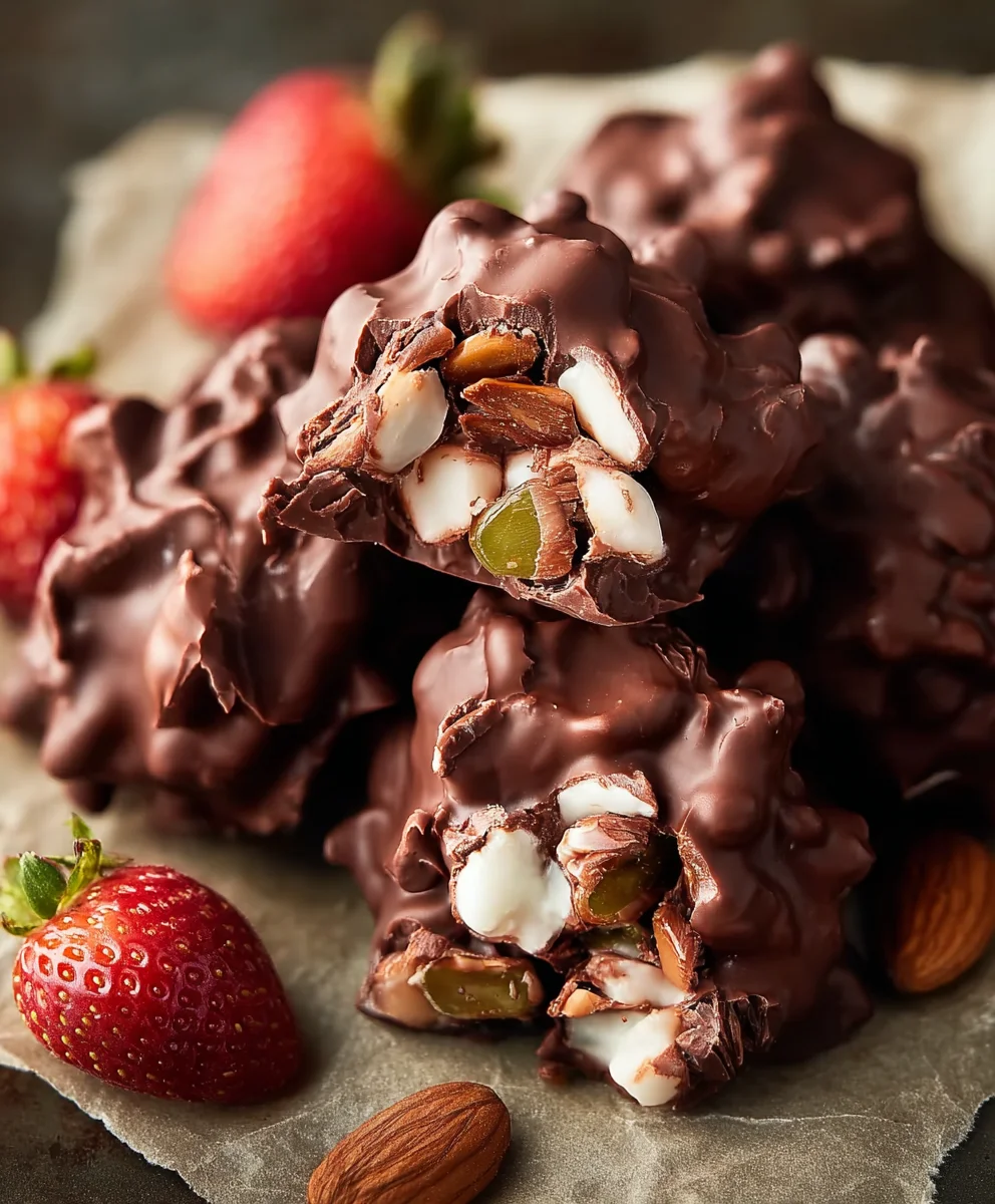 Frozen Chocolate Yogurt Clusters-Easy Healthy Treat