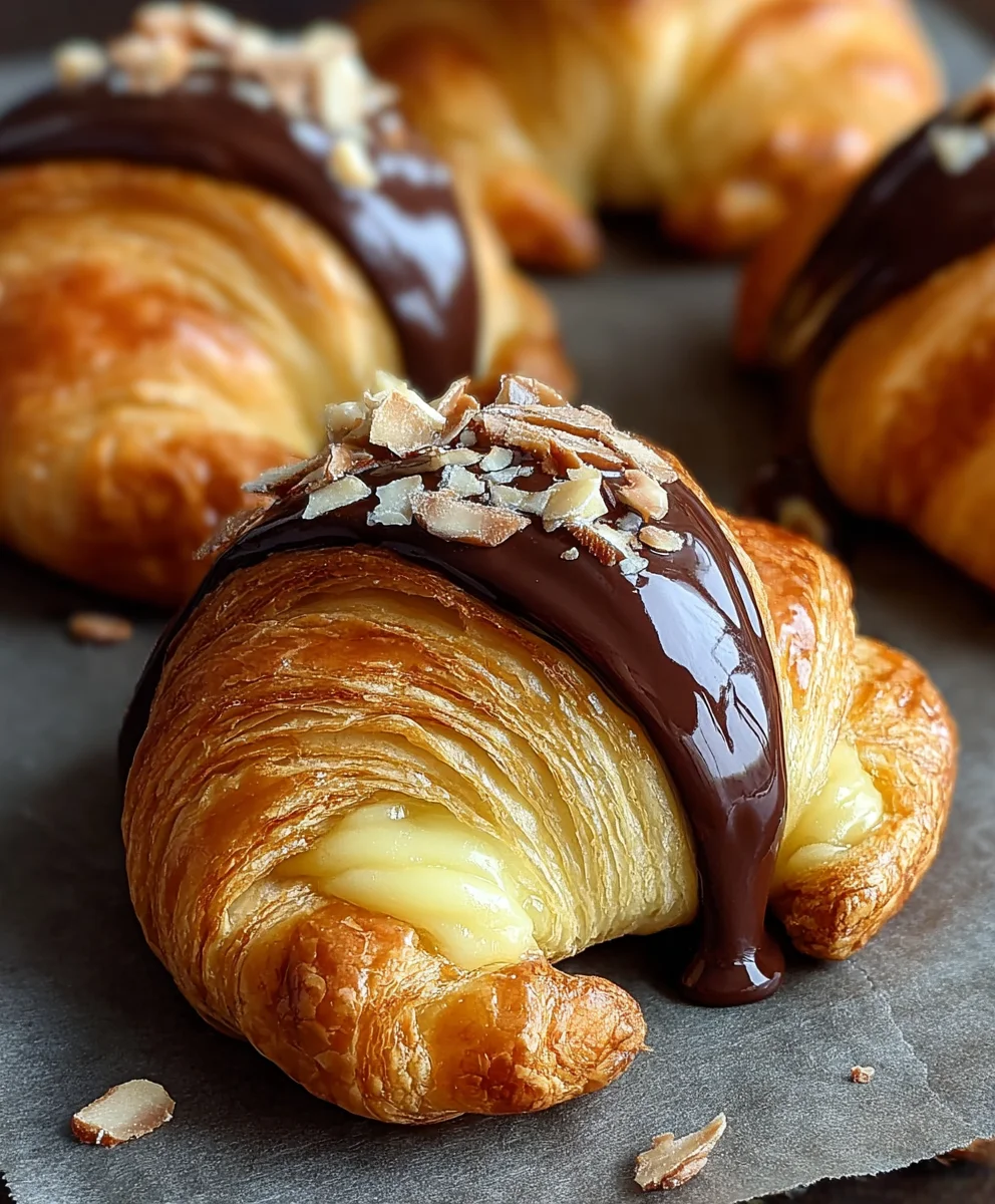 Boston Cream Pie Croissants-Decadent Pastry Delight