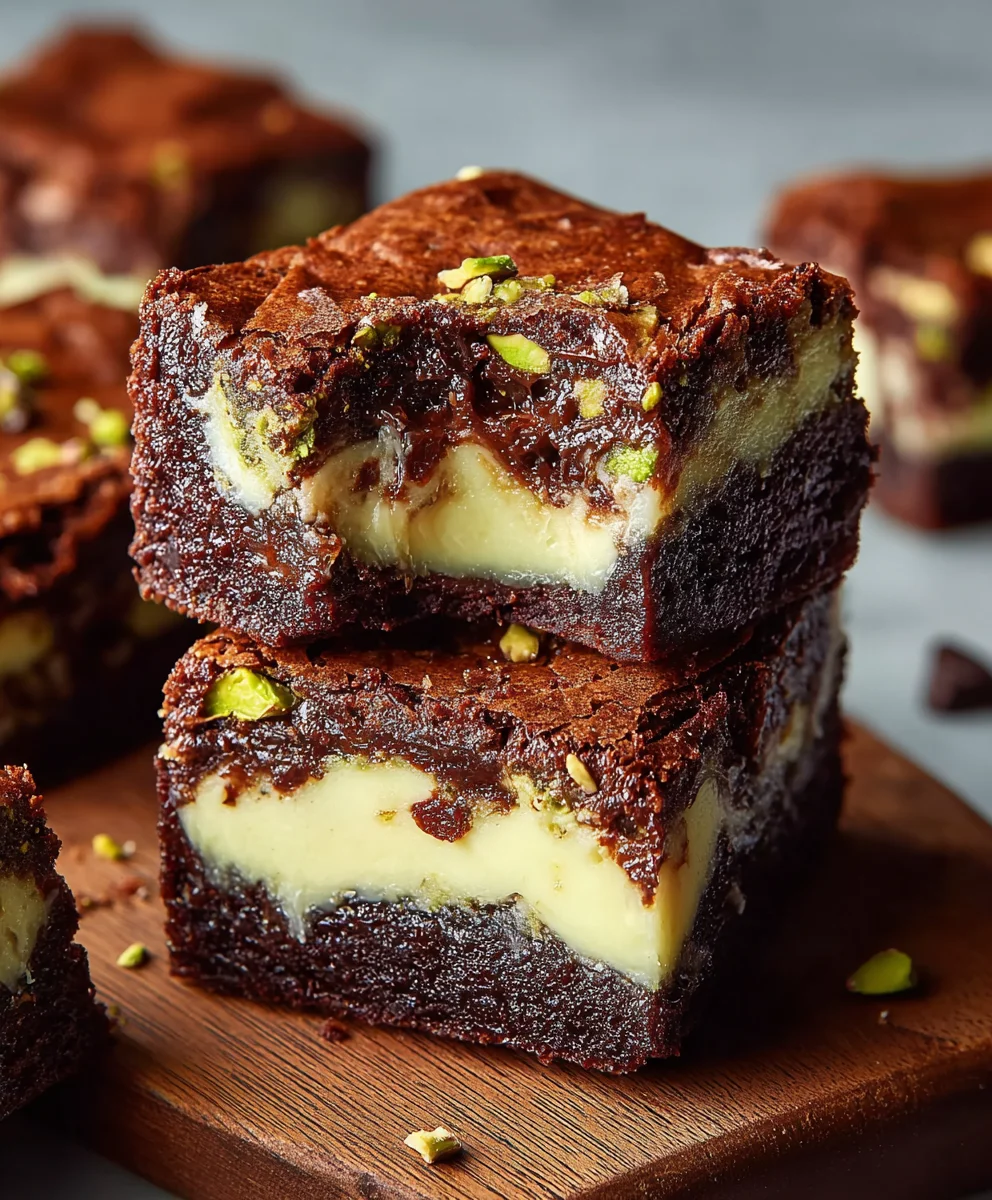 Pistachio Cheesecake Brownies-Irresistible Creamy Treat