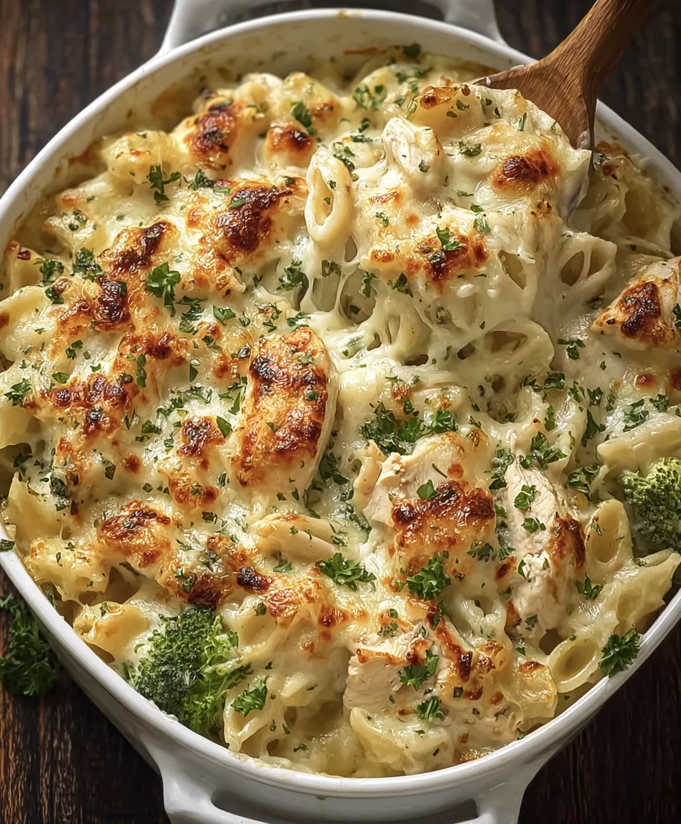 Easy Baked Chicken Alfredo- Creamy Comfort Dinner