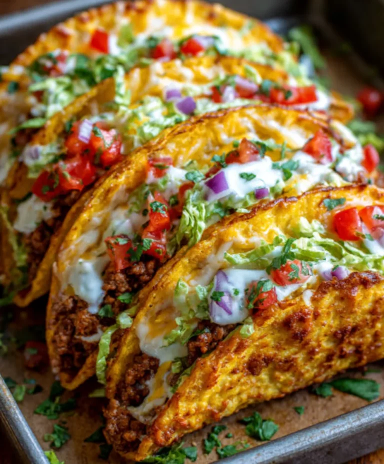 Oven Baked Beef Tacos – Crispy & Cheesy Delicious