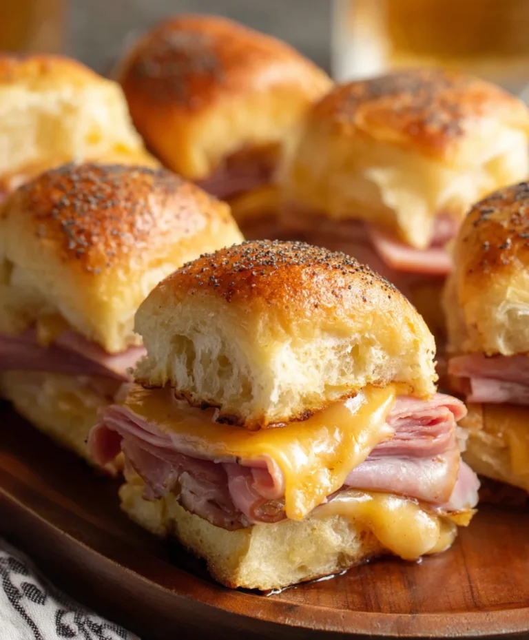 Beef Beef Ham and Cheese Sliders-Easy Baked Appetizer