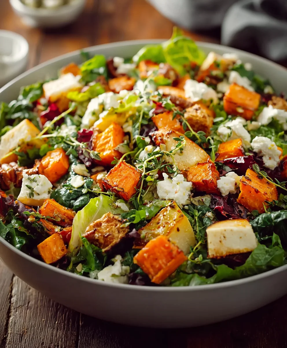 Harvest Salad with Zesty Lemon Thyme Dressing