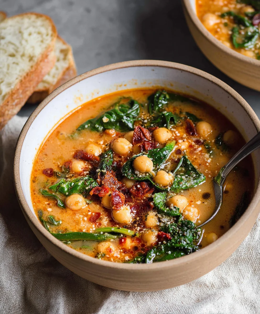 Tuscan Garbanzo Bean Soup - Hearty & Delicious Recipe