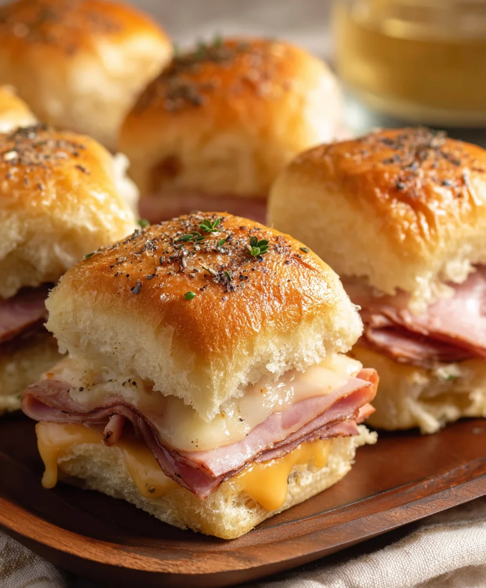 Beef Beef Ham and Cheese Sliders-Easy Baked Appetizer