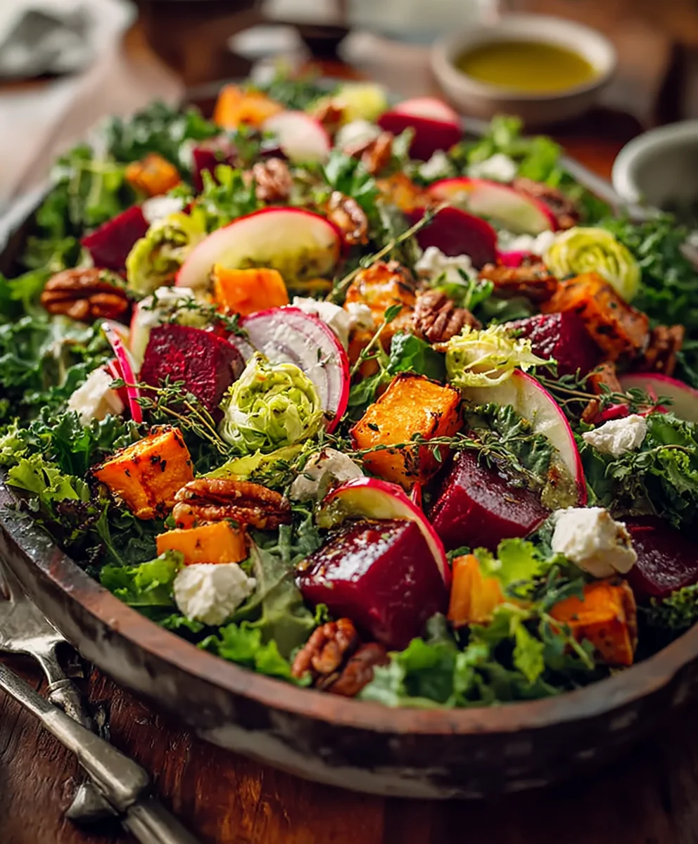 Harvest Salad with Zesty Lemon Thyme Dressing