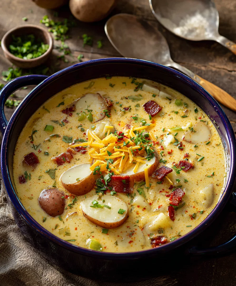 Spicy Cajun Potato Soup - Creamy & Delicious
