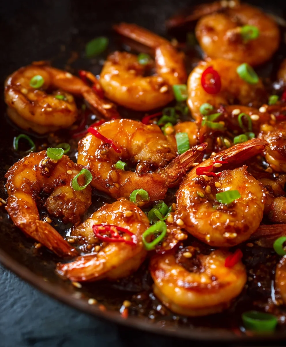 Spicy Asian Chilli Garlic Prawns-Easy Recipe
