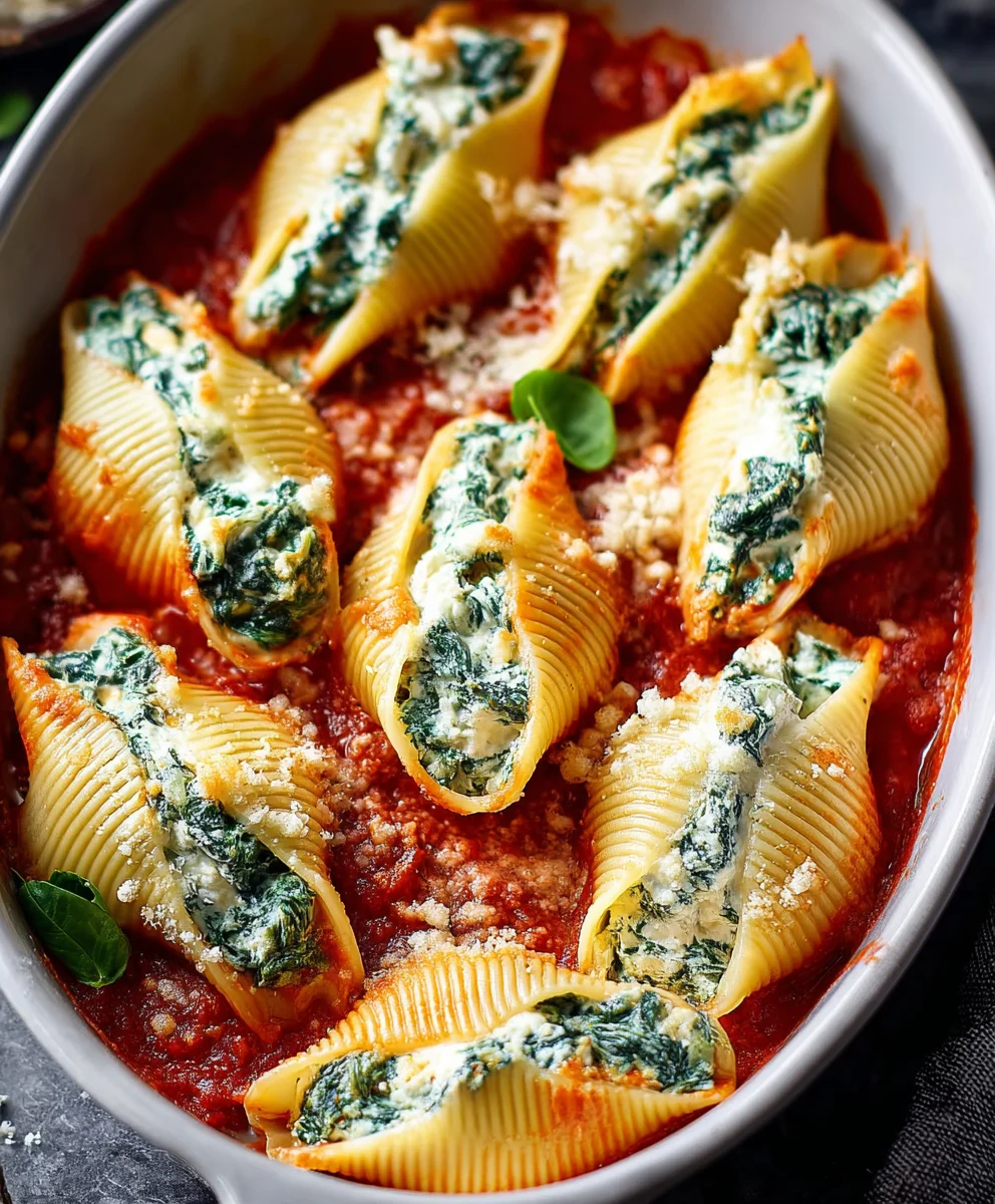 Spinach Ricotta Stuffed Shells - Easy Comfort Food
