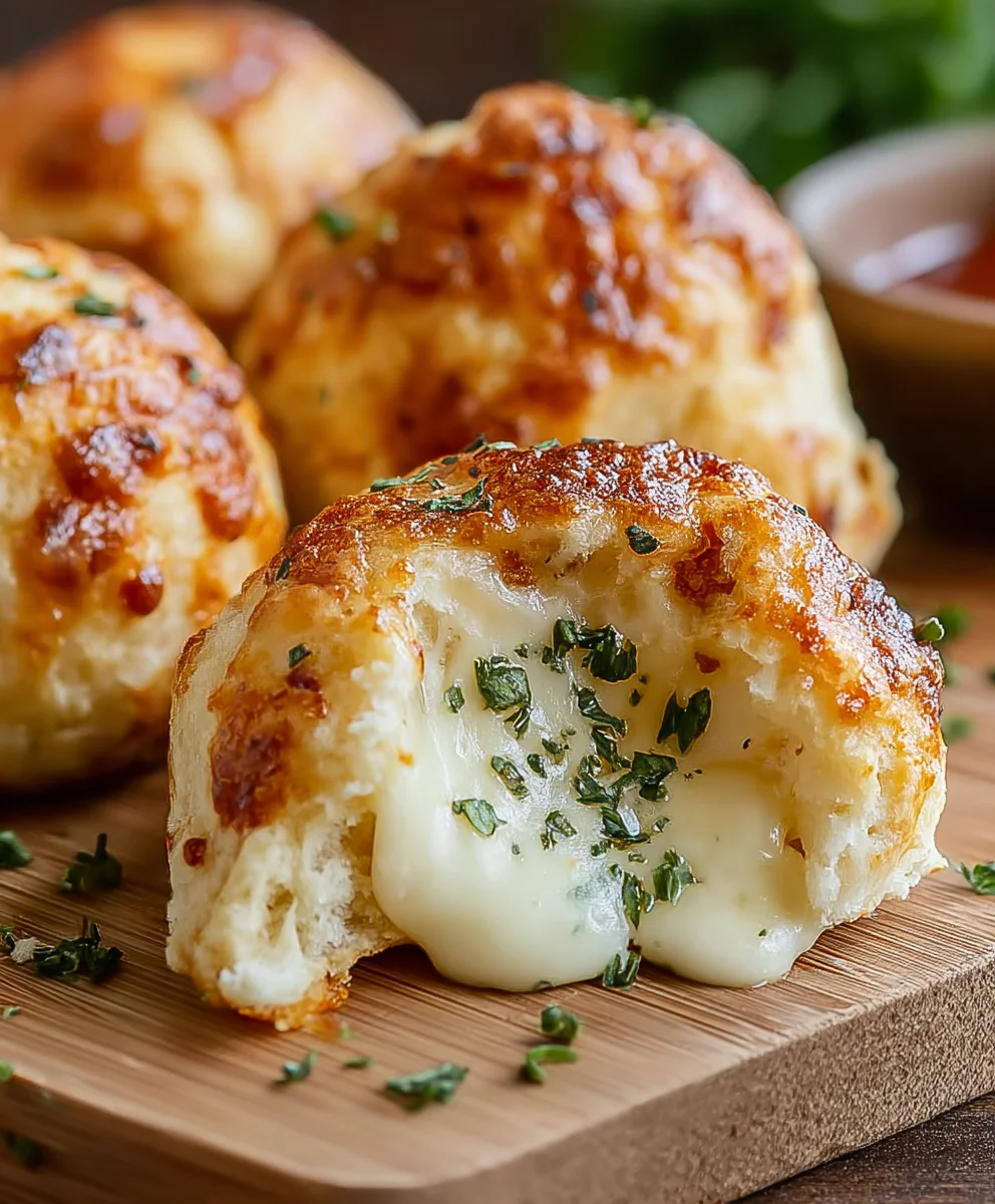 Gooey Mozzarella Biscuit Bombs - Easy Appetizer