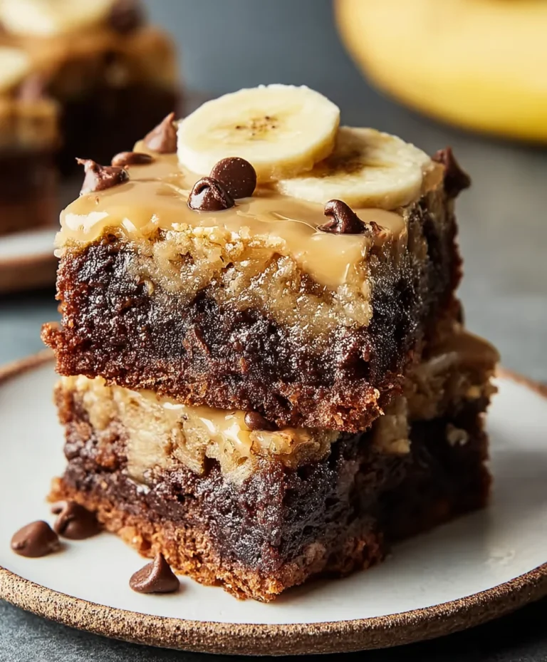 Homemade Banana Bread Brownies-Easy Dessert Recipe