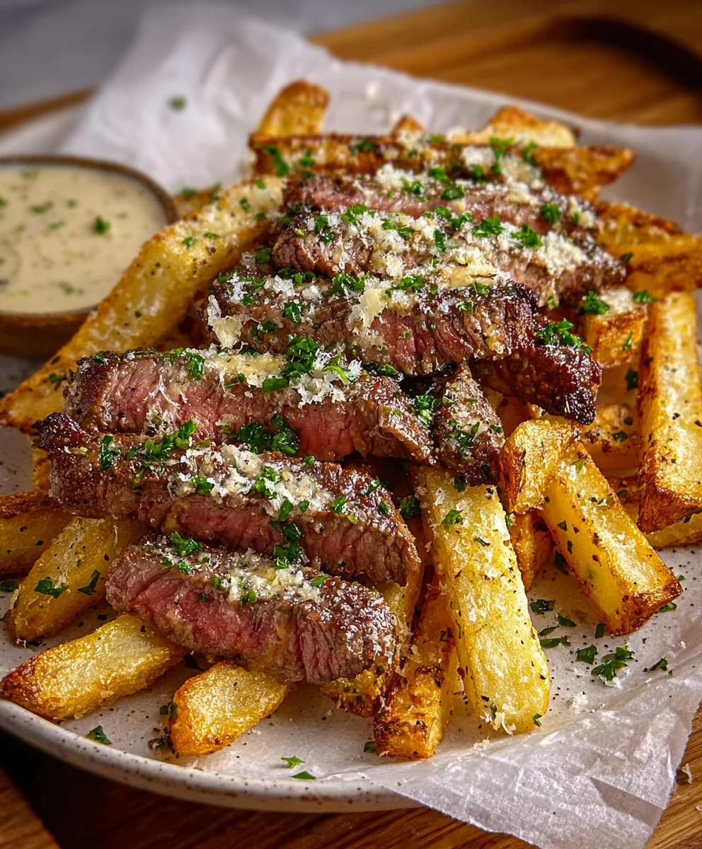 Garlic Parmesan Beef Fries-Easy Steak Night Side
