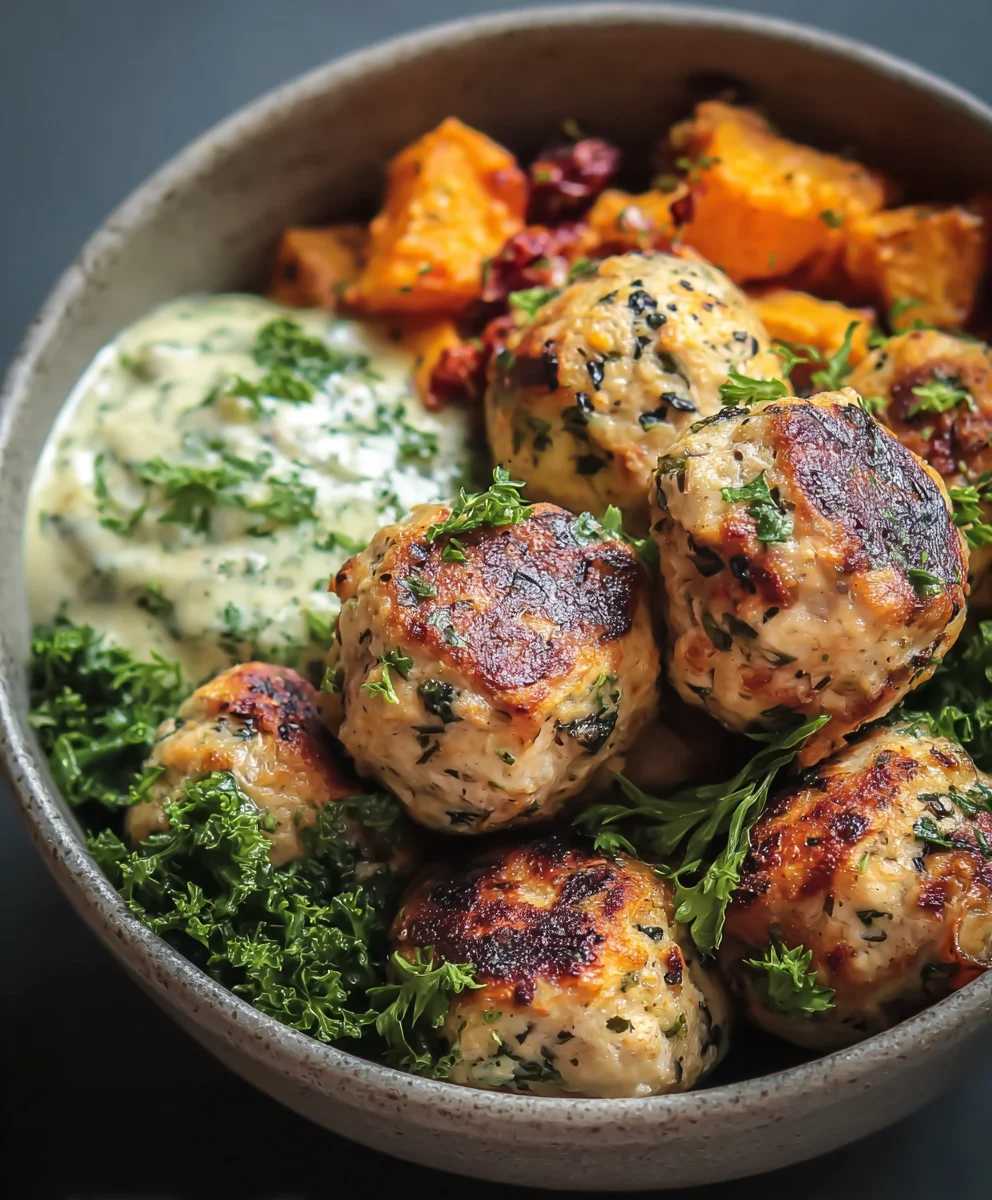 Flavorful Herby Chicken Meatball Bowl Recipe