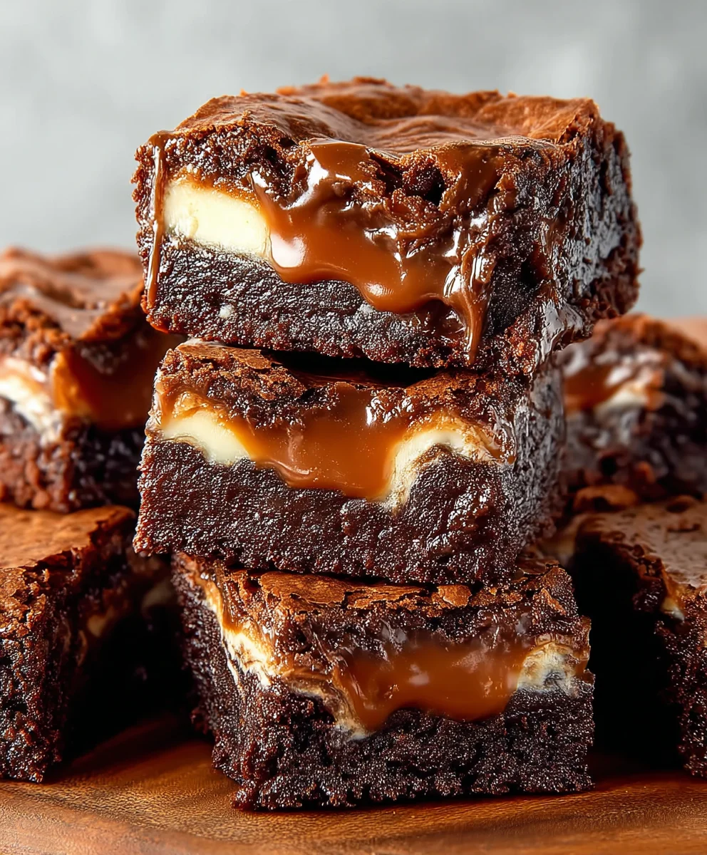 Caramel Cheesecake Nutella Brownies Recipe