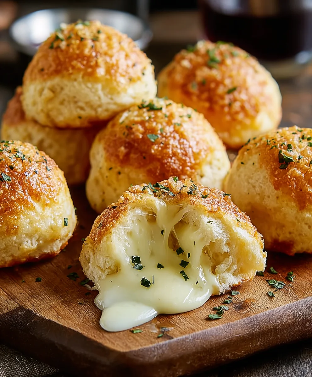 Gooey Mozzarella Biscuit Bombs - Easy Appetizer