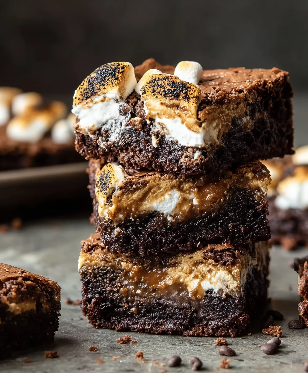 Decadent Smores Brownies Recipe-Chewy Gooey Bliss