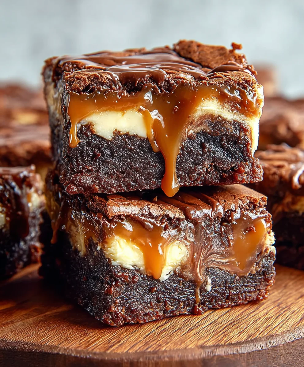 Caramel Cheesecake Nutella Brownies Recipe