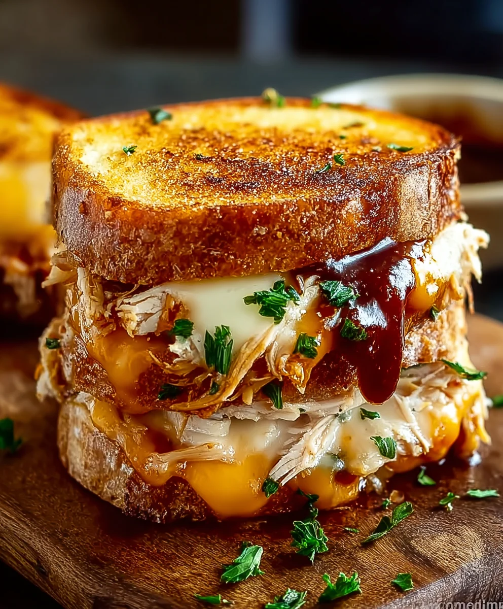 BBQ Chicken Grilled Cheese Recipe-Ultimate Comfort Food