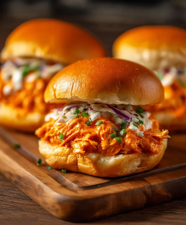 Spicy Buffalo Chicken Sliders- Easy & Flavorful