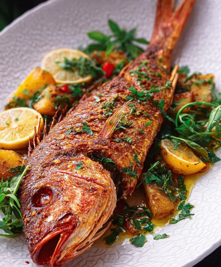 Oven Baked Whole Yellowtail Snapper- Easy & Delicious