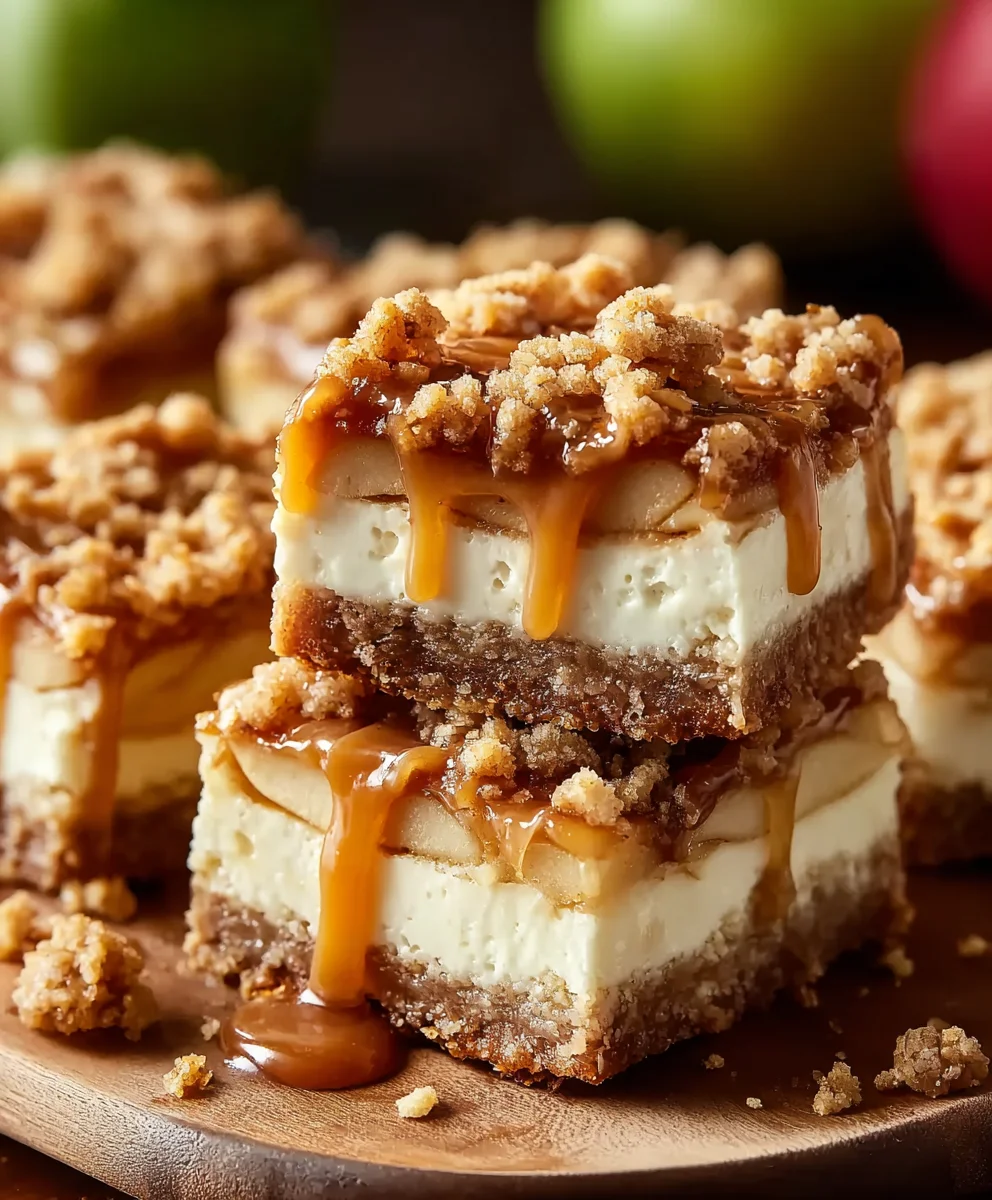 Caramel Apple Cheesecake Bars-Easy Dessert Recipe