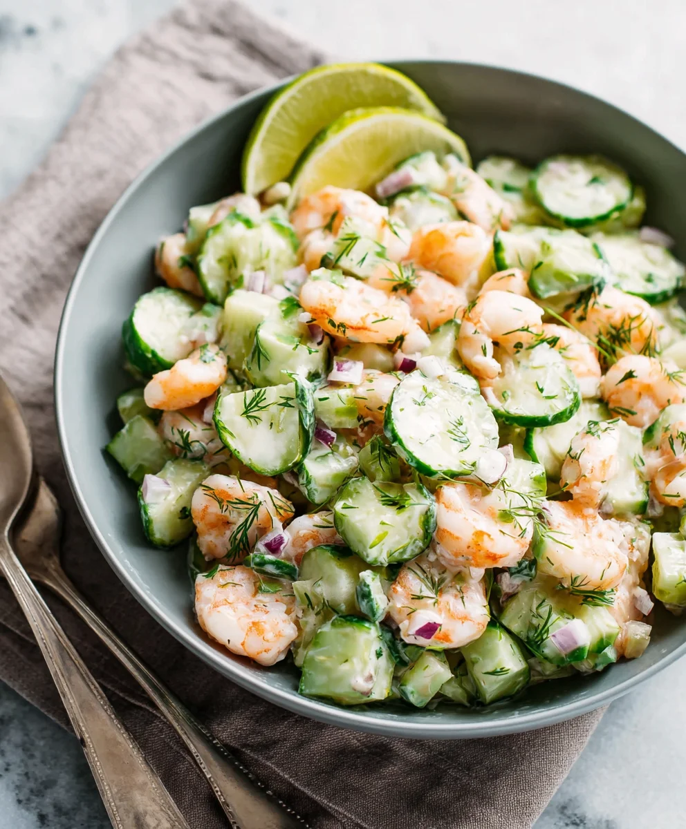Fresh Cucumber Shrimp Salad - Easy & Delicious