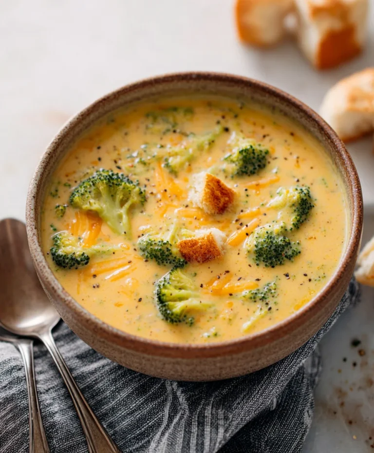 Creamy Cheddar Broccoli Soup Recipe – Easy Comfort Food