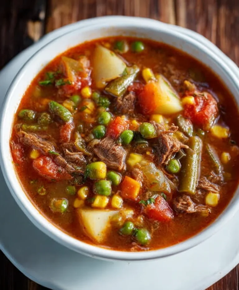 Mom’s Old-Fashioned Beef Vegetable Soup Recipe
