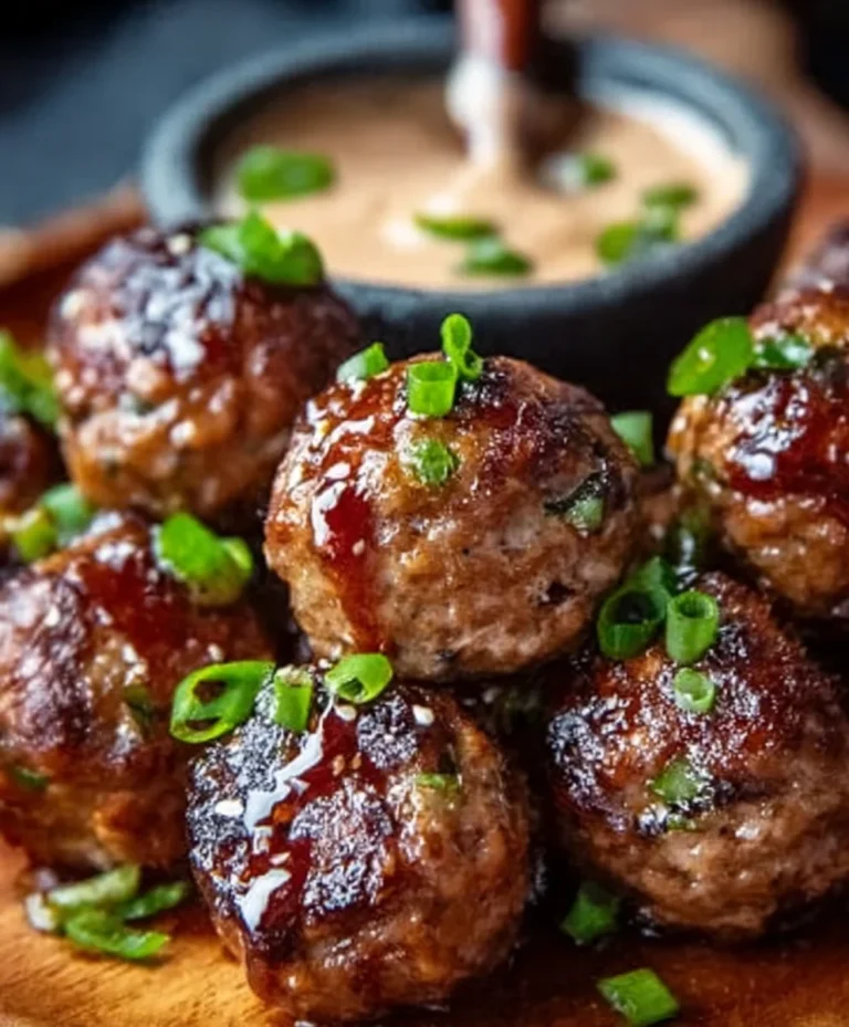Korean BBQ Beef Meatballs Spicy Mayo Easy Recipe