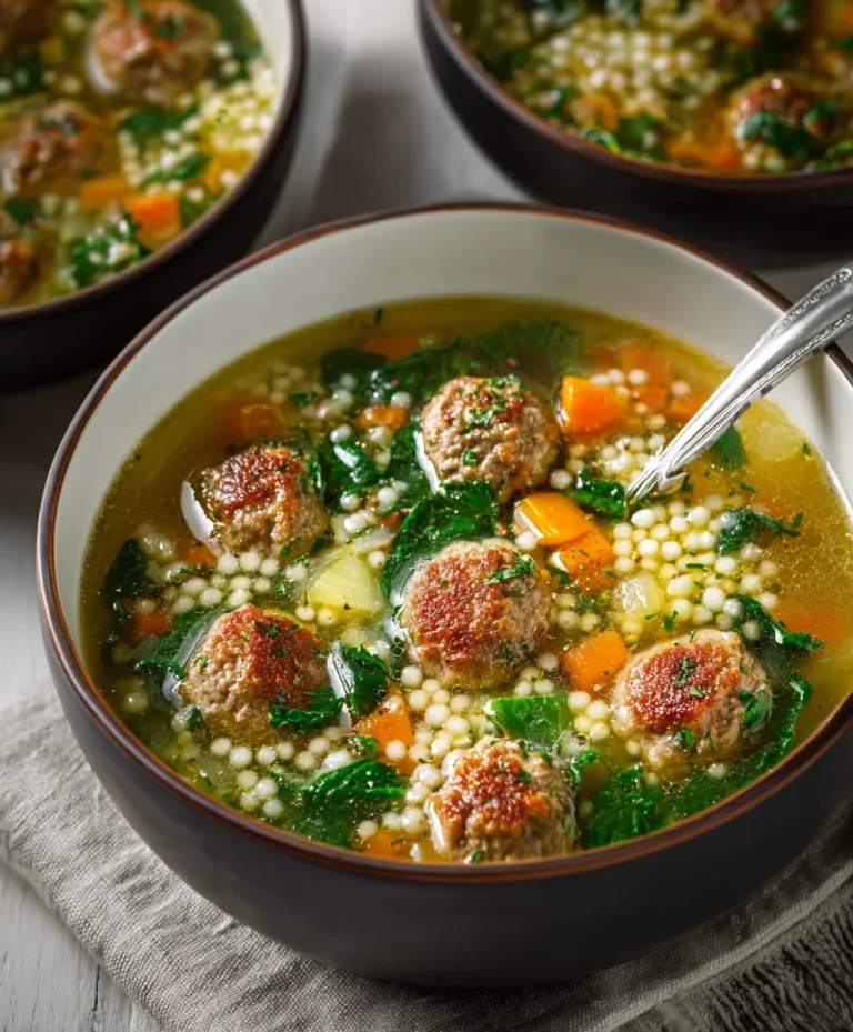 Hearty Italian Beef Meatball Soup Recipe