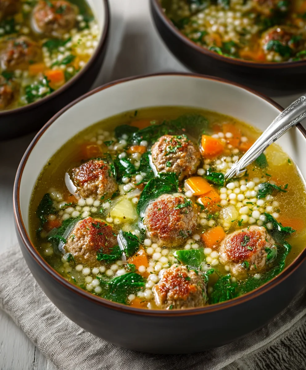 Hearty Italian Beef Meatball Soup Recipe