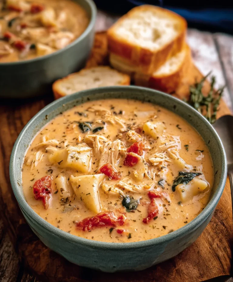 Creamy Tuscan Chicken Soup-Rich & Easy Recipe