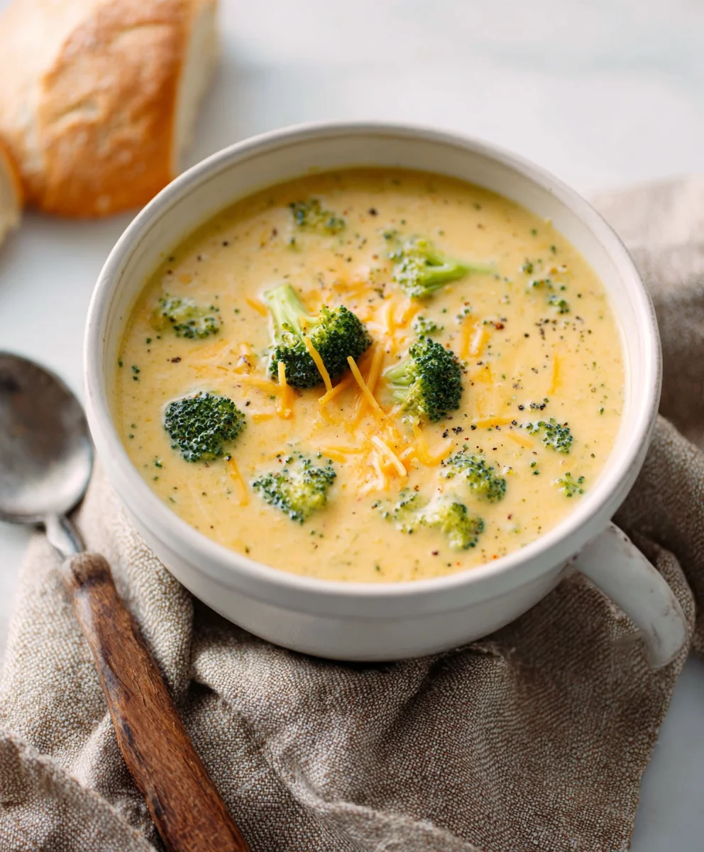 Creamy Cheddar Broccoli Soup Recipe - Easy Comfort Food
