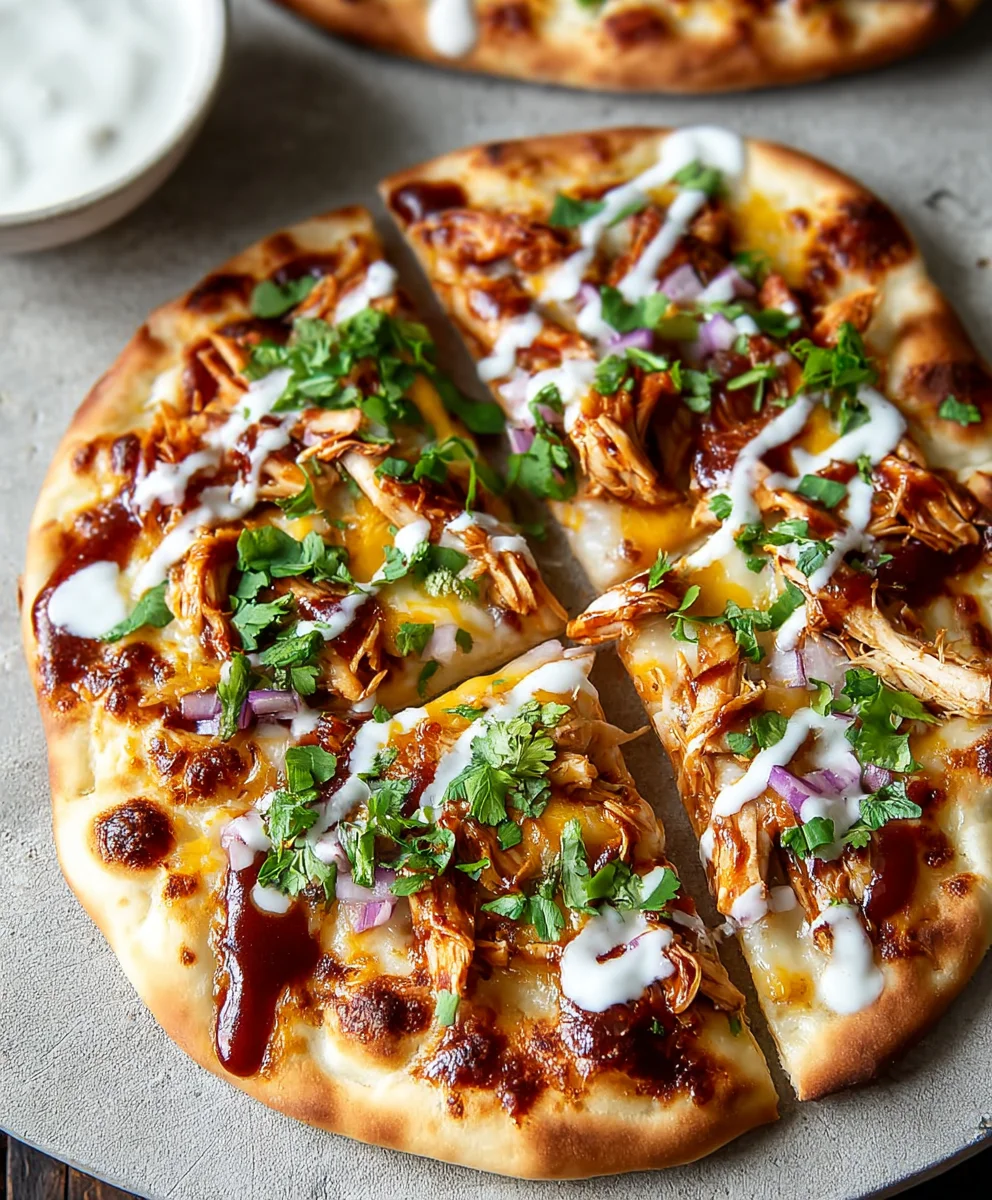 Easy BBQ Chicken Naan Pizza Recipe-Quick & Delicious Meal