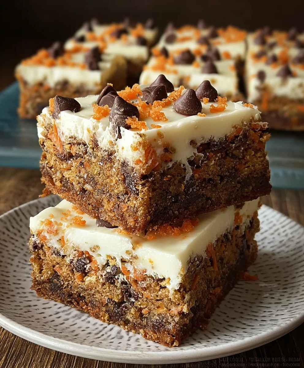 Easy Carrot Cake Bars-Moist & Delicious Dessert